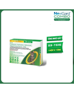 NexGard COMBO - Hộp 1 ống nhỏ gáy cho mèo size L 2.5-7.5kg phòng & trị nội, ngoại kí sinh