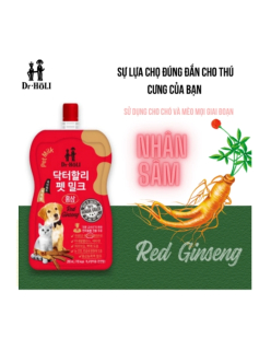 Dr. Holi Pet Milk Ginseng Sữa cho chó và mèo vị nhân sâm gói 200ml