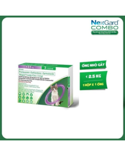 NexGard COMBO Hộp 1 ống nhỏ gáy cho mèo size S <2.5kg phòng & trị nội, ngoại kí sinh