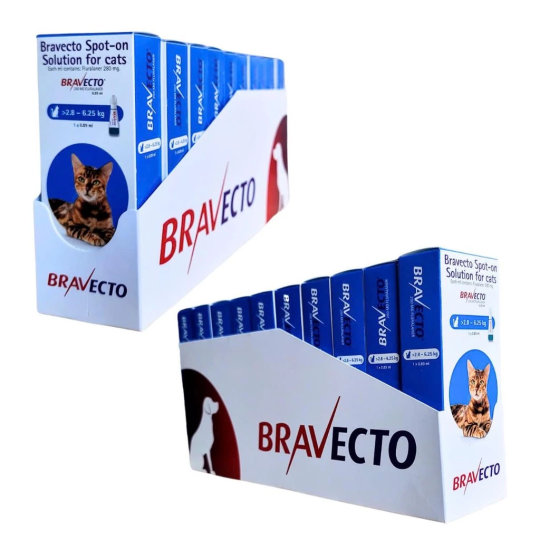 Bravecto Hộp 1 tuýp nhỏ gáy cho mèo 2.8-6.25kg trị ve tác dụng sau 8 giờ Thế Giới Bốn Chân Pet Shop