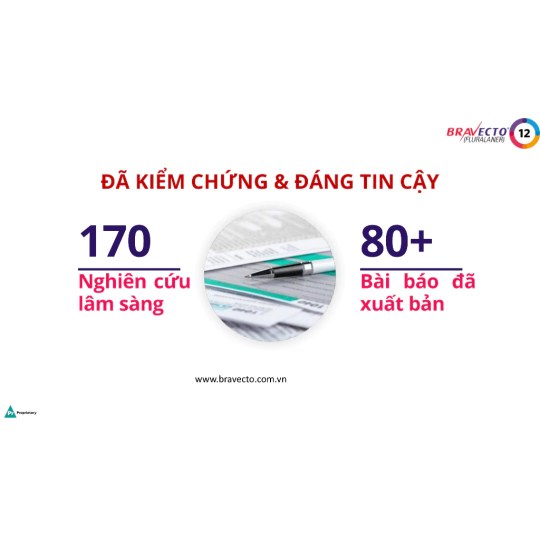 Bravecto Hộp 1 viên nhai vị thịt bò cho chó 40-56kg phòng & diệt trị ve, rận, bọ chét, ghẻ, xà mâu