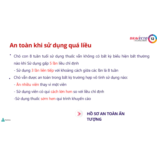 Bravecto Hộp 1 viên nhai vị thịt bò cho chó 2-56kg diệt trị ve, rận, bọ chét, ghẻ, xà mâu